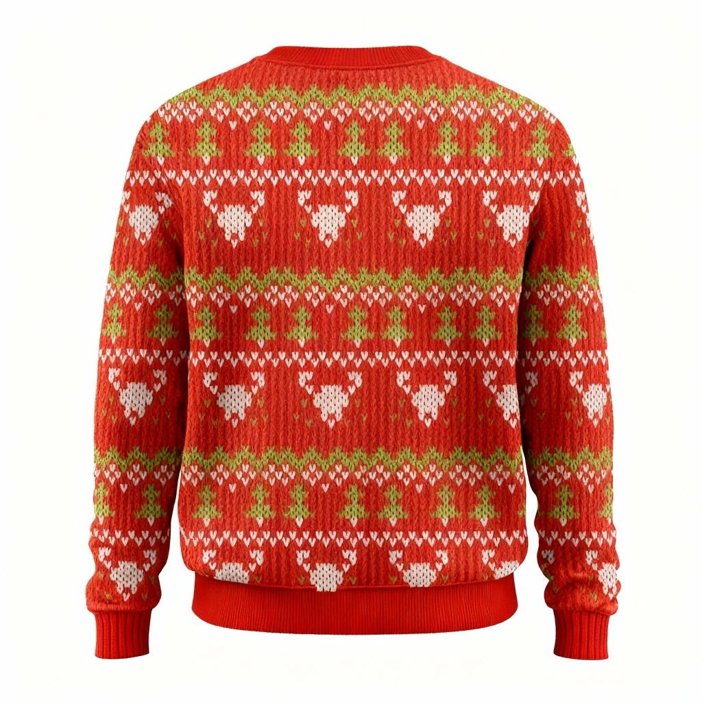WW | Lustiger hässlicher Weihnachtspullover für Männer & Frauen - Bunter Weihnachtsmann-Druck