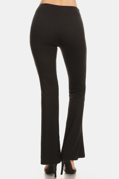 WW | Hohe Taille Ausgestellte Leggings Schwarz