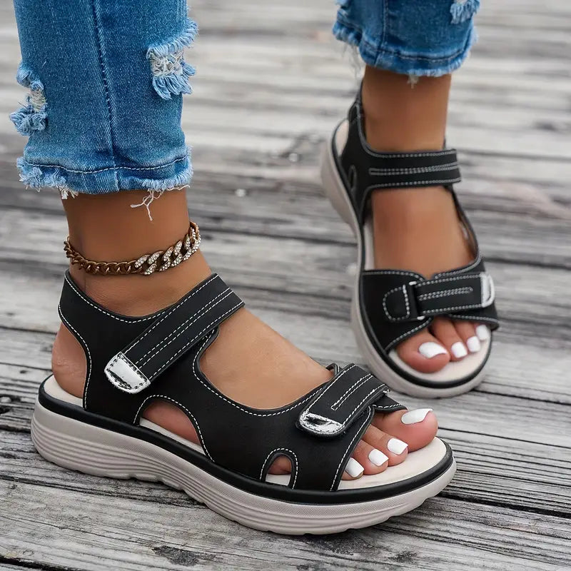 Alia™ | Comfortable Ankle Strap Wedge Sandals