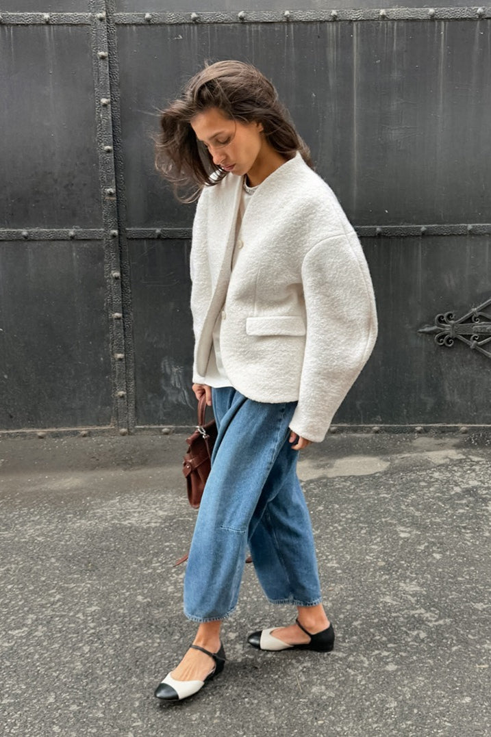 WW | Woll-V-Ausschnitt-Jacke