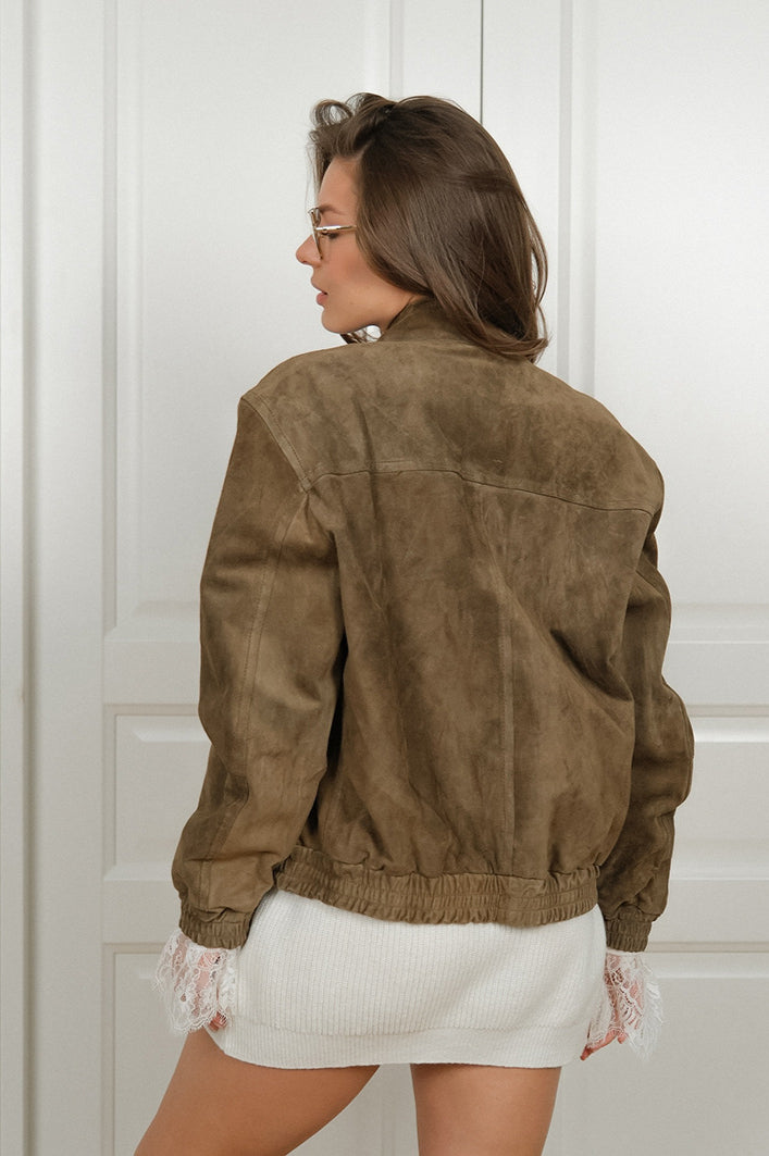 WW | Khaki Wildlederjacke
