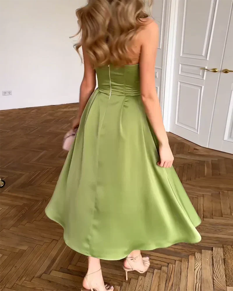 Bianca - Chic, strapless midi dress