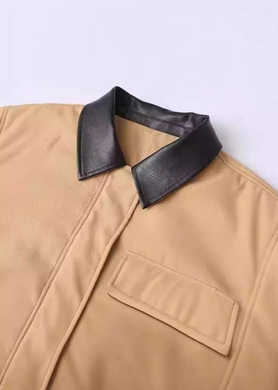 WW | Inspirierter Kontrastkragen Baumwolljacke