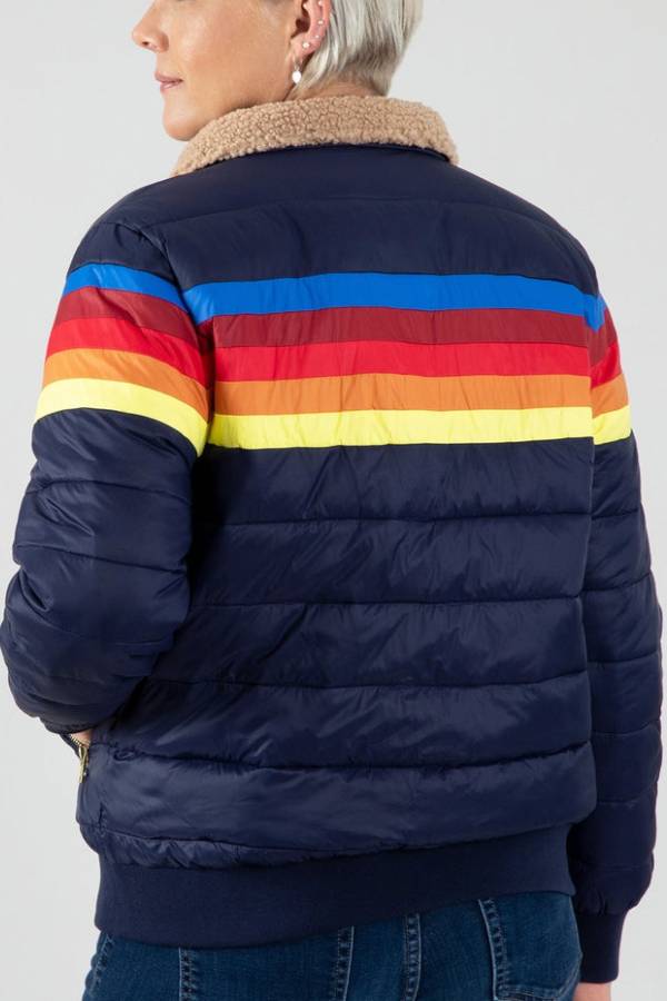 WW | Rainbow Retro Stripe Insulated Jacket