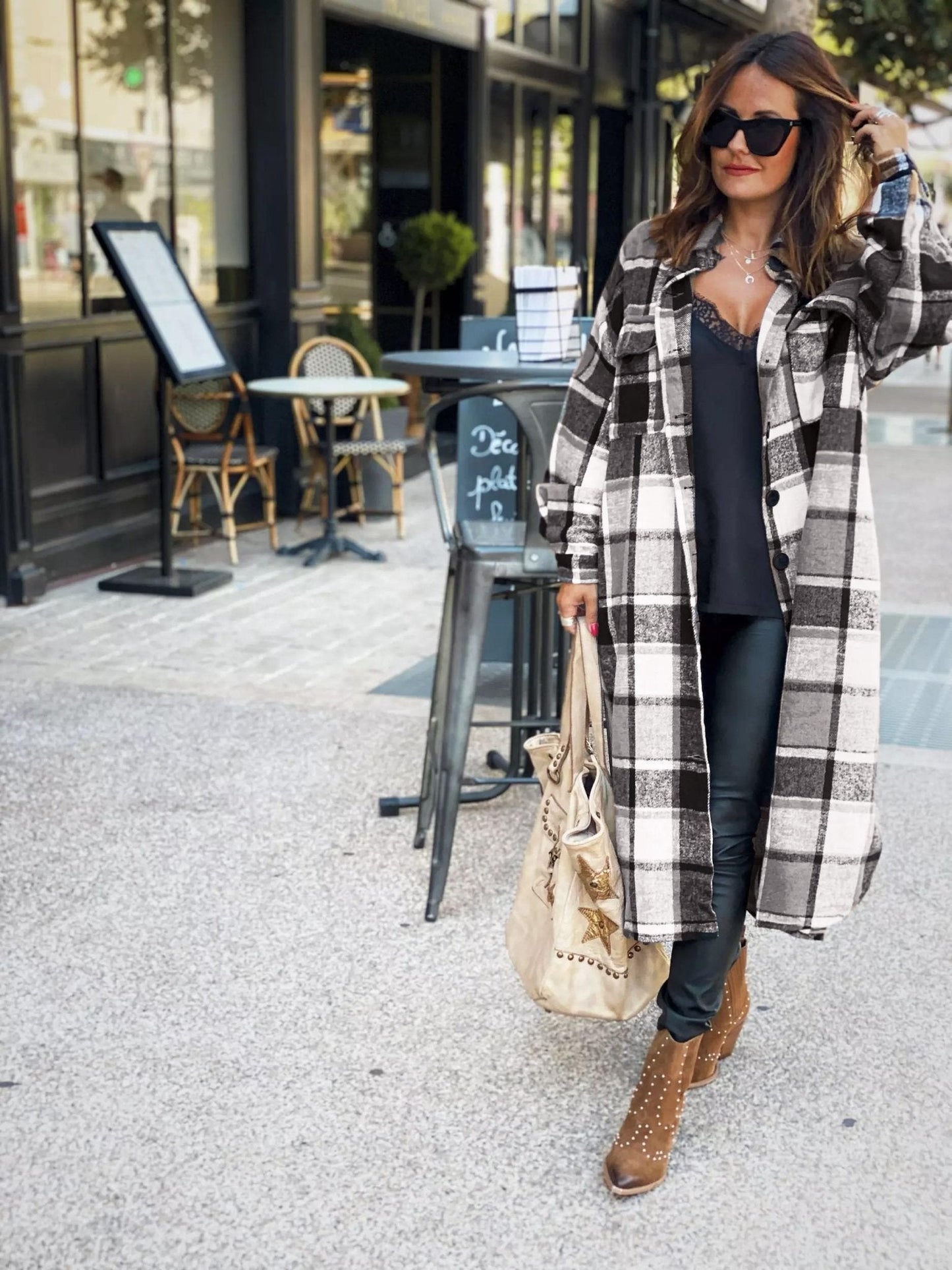 WW | Plaid Flanell Shacket - Oversized Button-Up Mantel - Gemütlich & Trendy - Herbst & Winter Schichtung