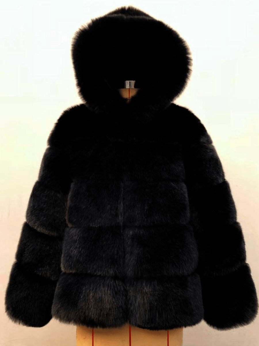 WW | Kunstfellmantel - Übergroße Kapuze - Plüsch & Warm - Winter Eleganz