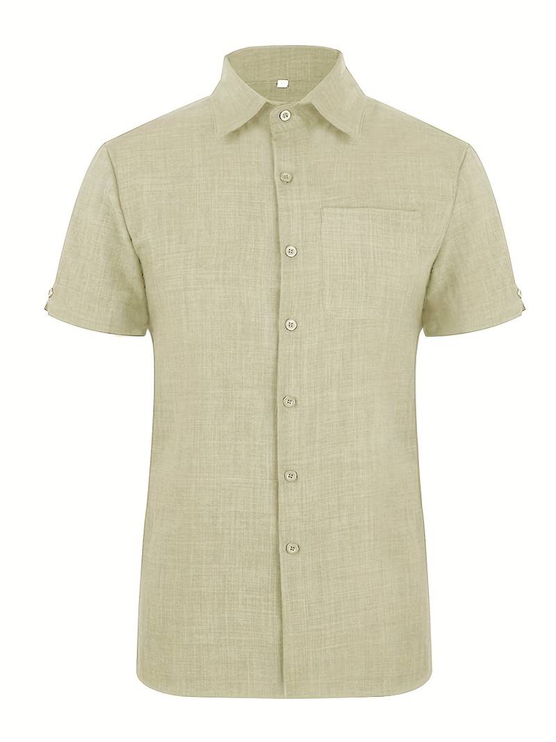 WW | Men's Classic Casual Button-Down Short Sleeve Shirt