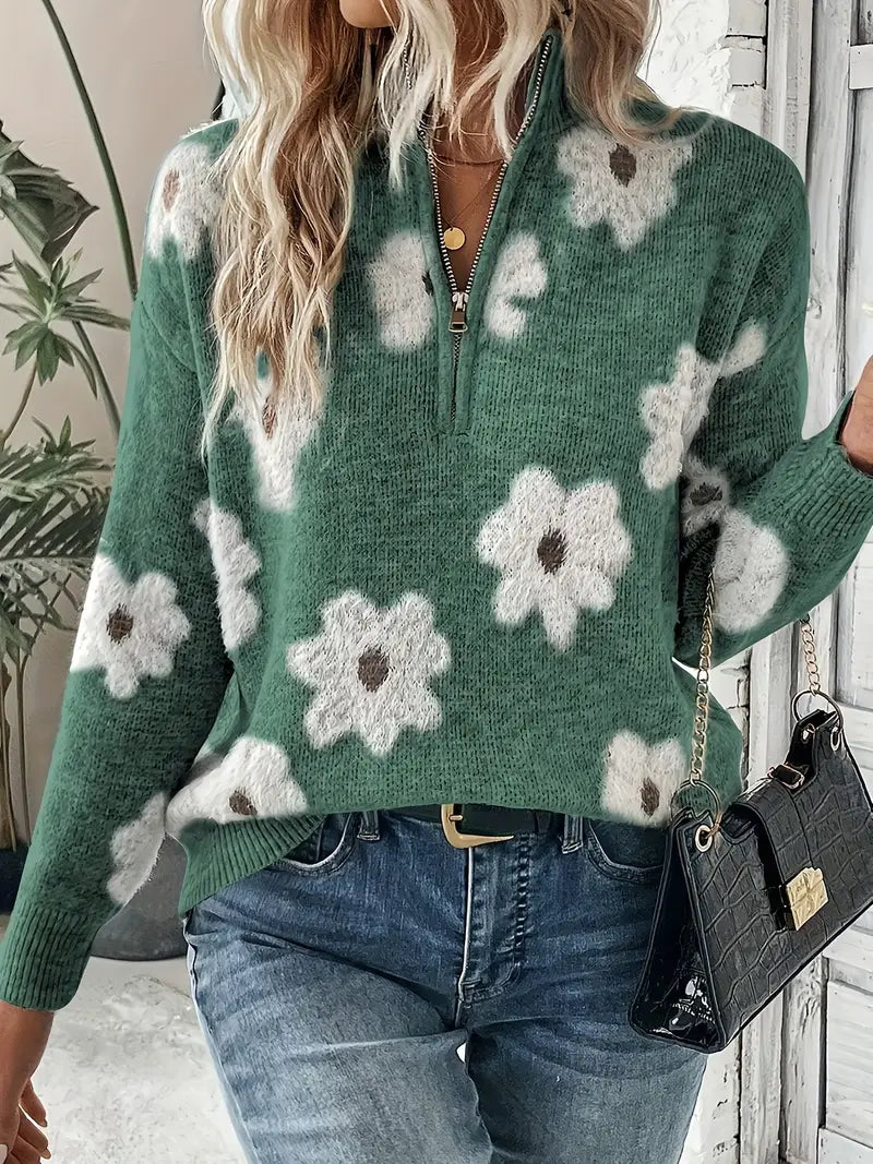 WW | Strickpullover Mit Reißverschluss