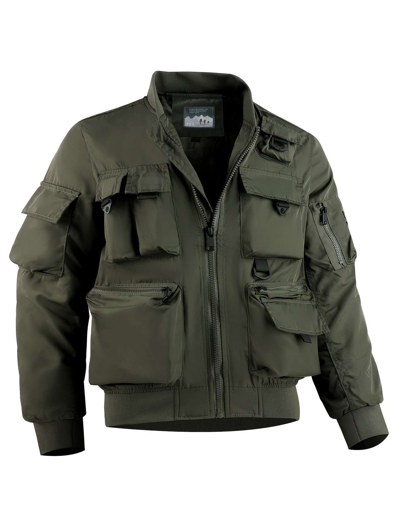 WW | Men's Bomber Jacket - Multifunctional Outdoor Jacket with Many Pockets & Zipper