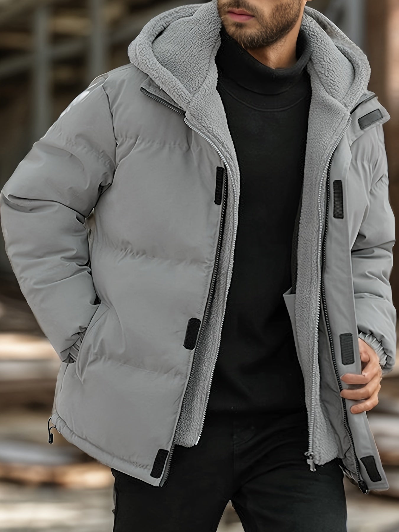 WW | Casual Warm Padded Men's Winter Jacket - Ideal for Winter