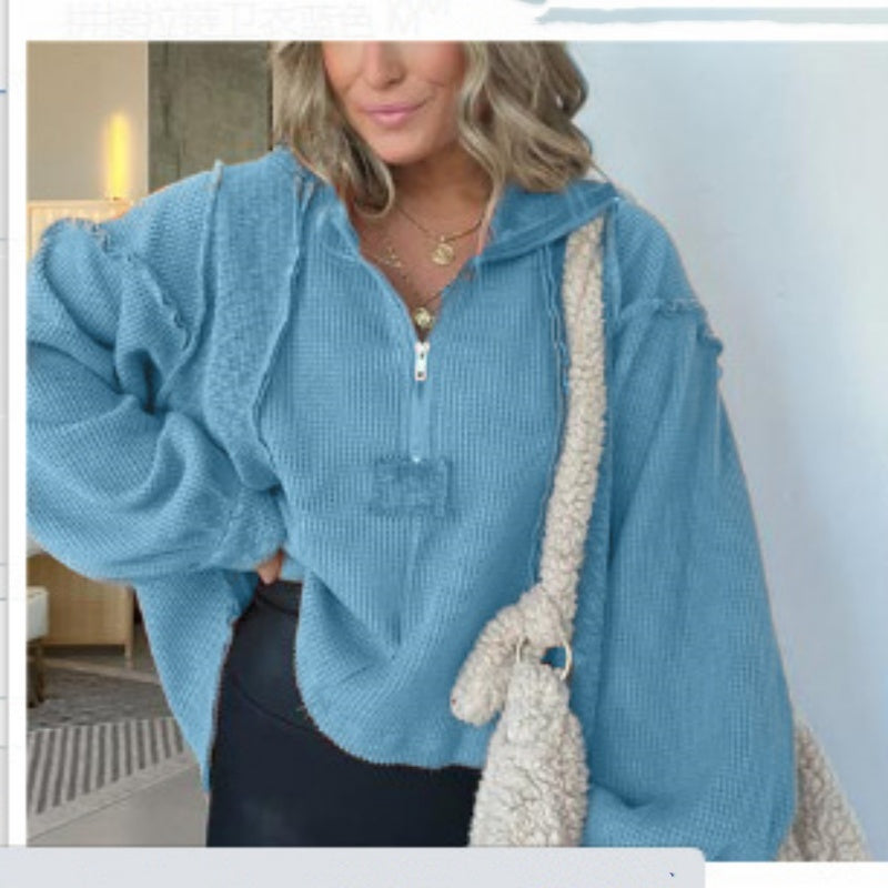 WW | Women's irregular hem sweater for autumn and winter