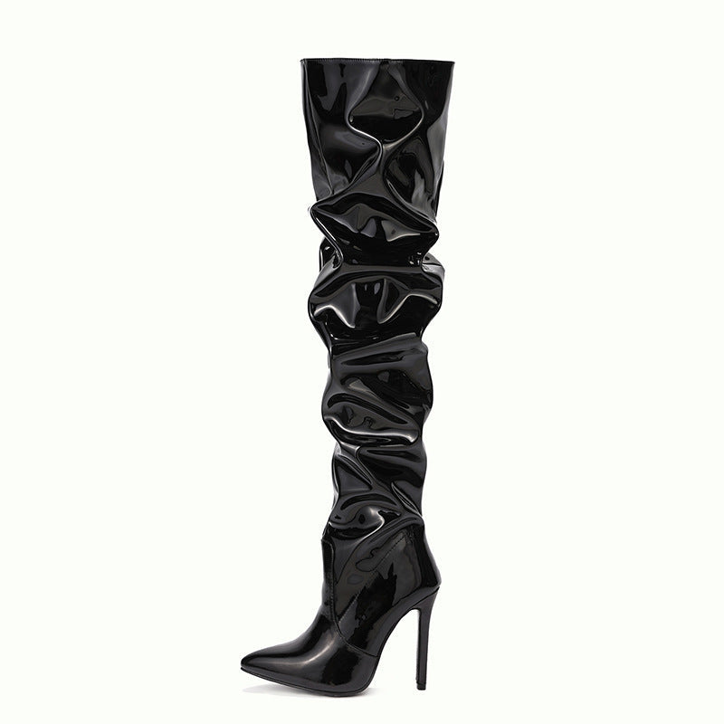 WW | Kniehohe Lange Stiefel Für Frauen Mit Super Hohem Absatz Für Partys
