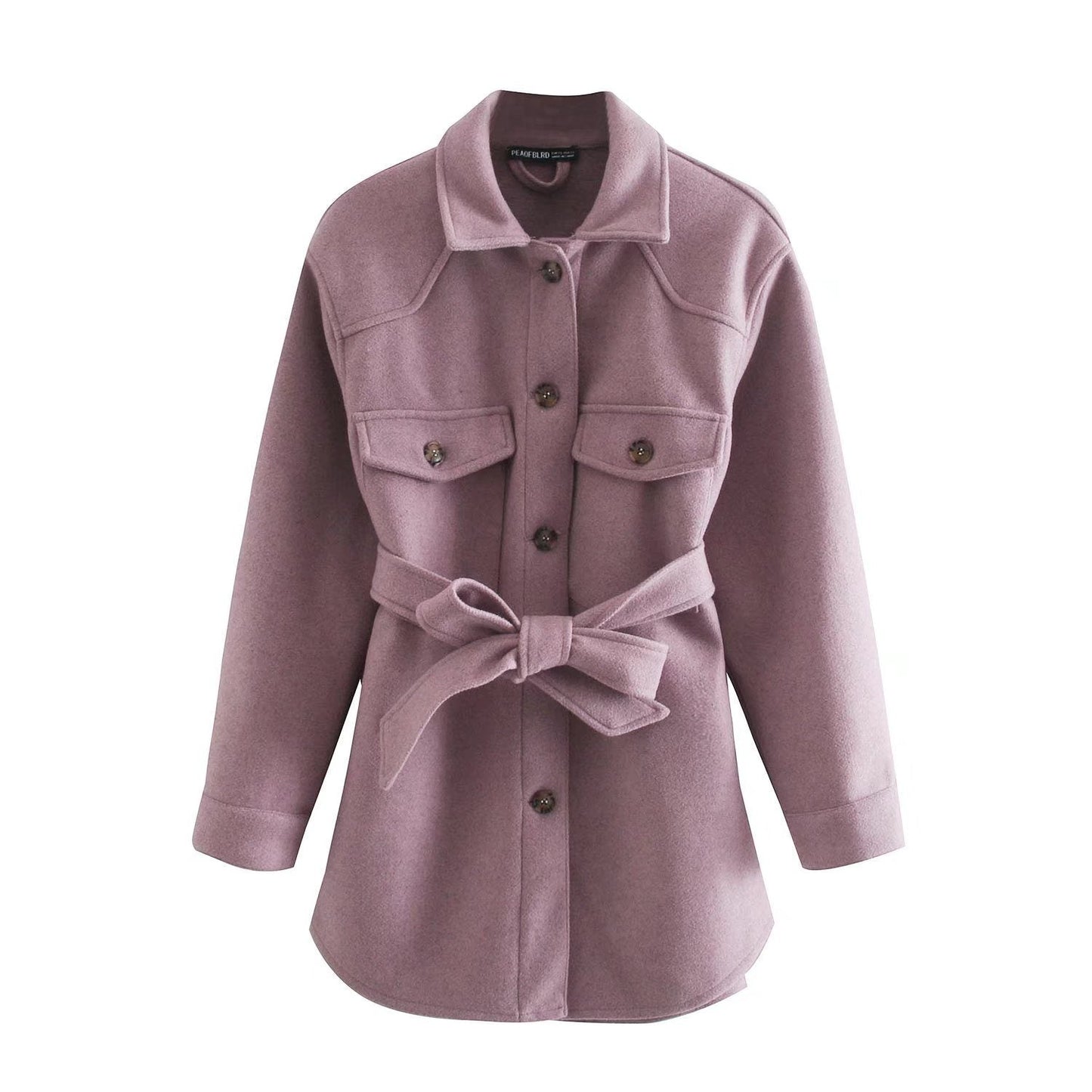 WW | Wollmischung Shacket - Schicker Utility-Stil - Wollmischung - Übergangsoberbekleidung