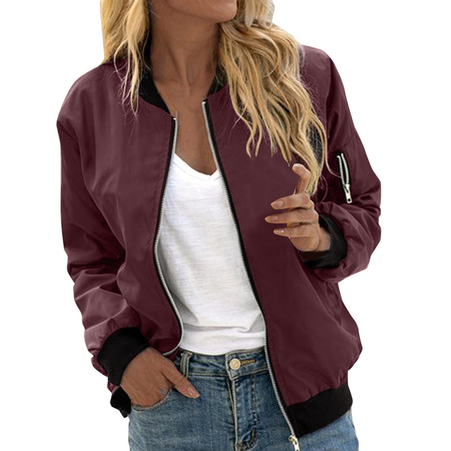 WW | Lässige klassische Bomberjacke mit Taschen