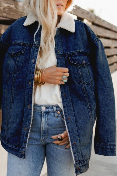 WW | Lined Denim Bomber Jacket