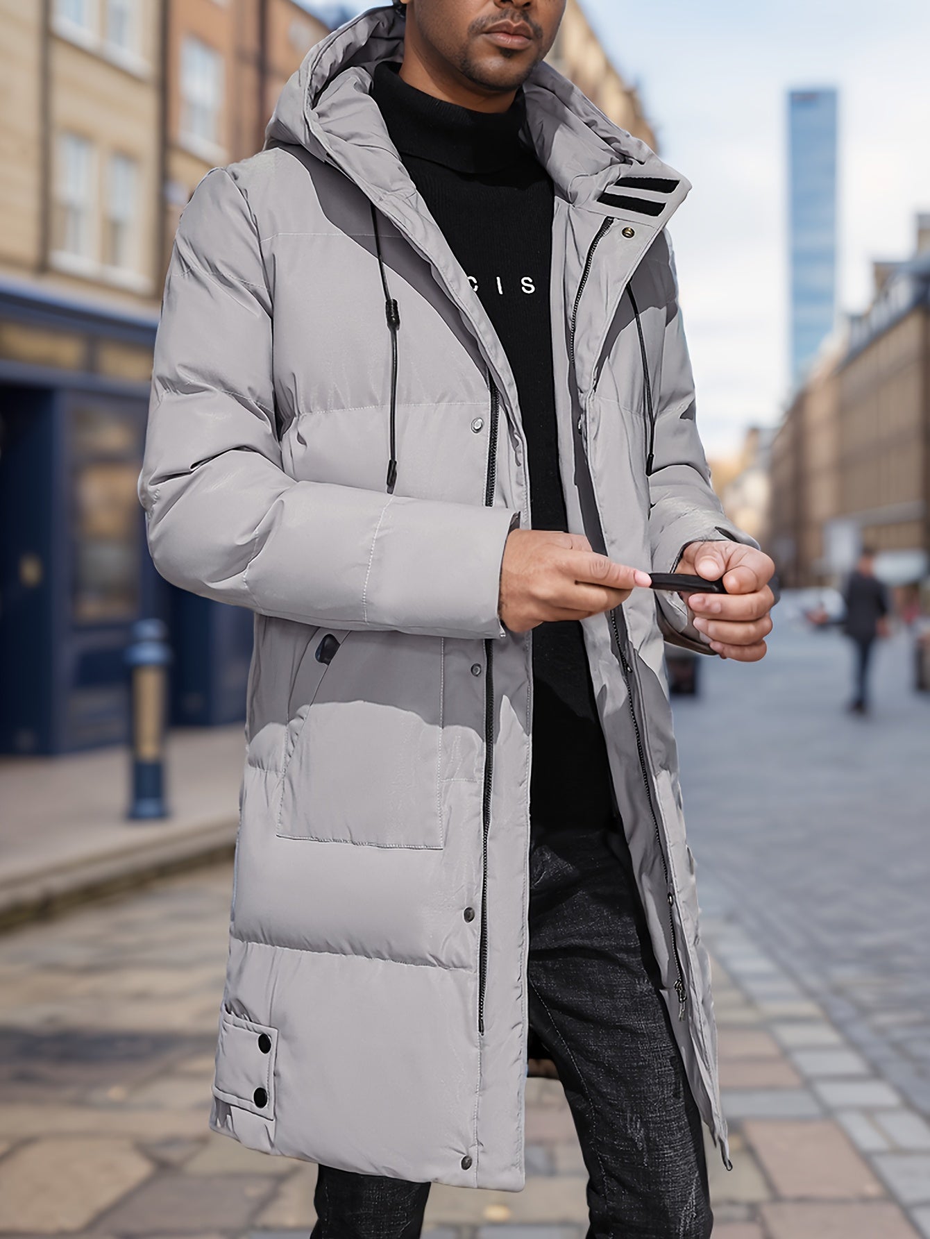 WW | Men's Hooded Zip Padded Winter Jacket - Perfect for Outdoor Activities