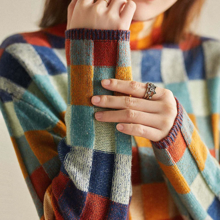 WW | Cozy colorblock plaid sweater for everyday style