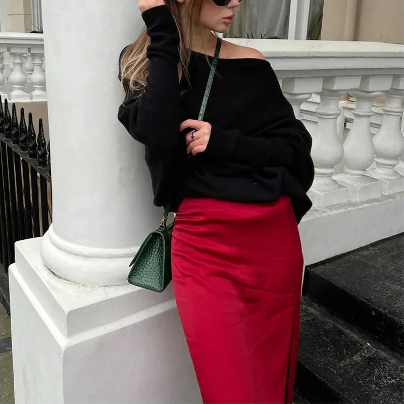 WW | Luxus Pullover Sweater Mit Offener Hals
