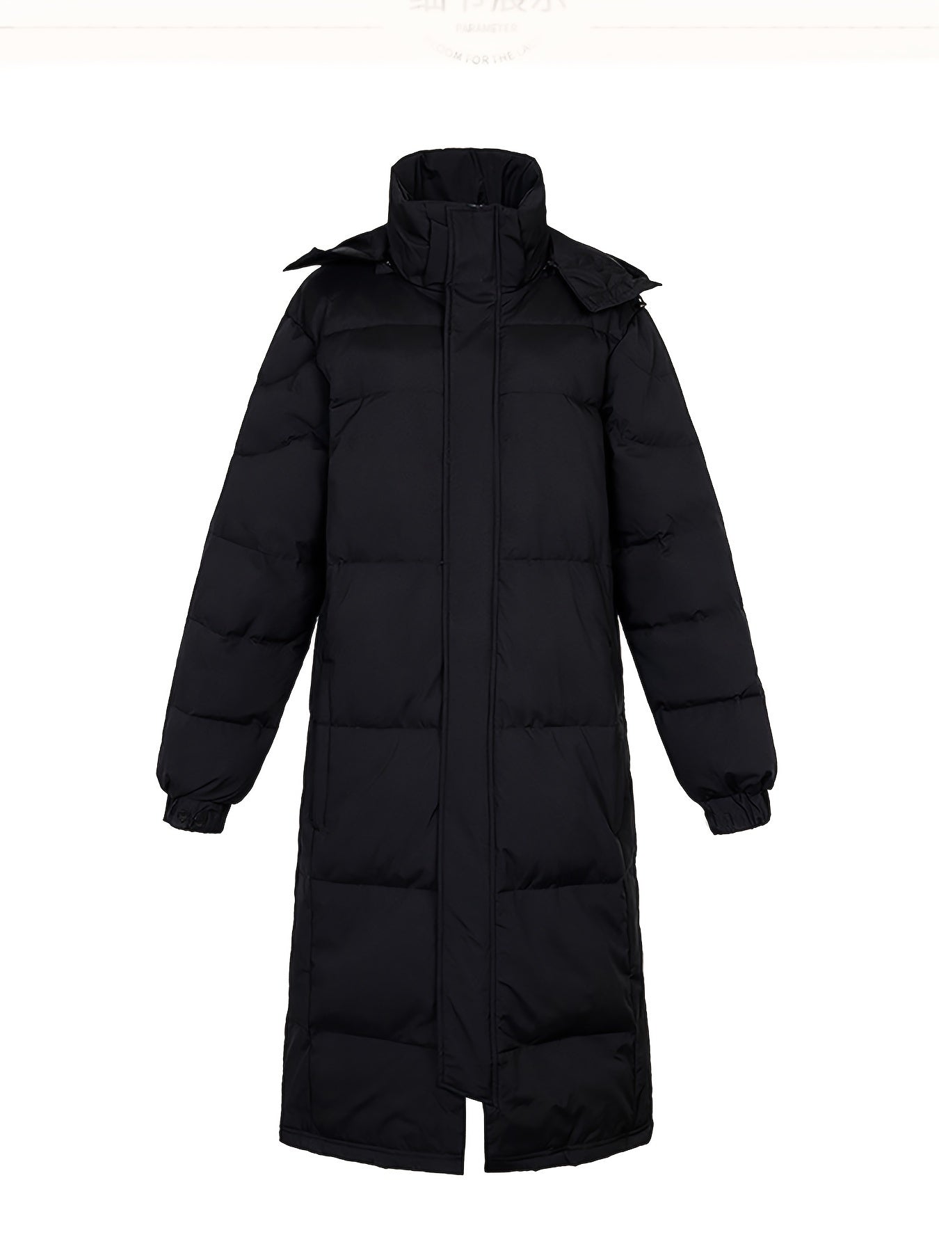 WW | Long Padded Loose Fit Zip Down Winter Jacket For Men - Perfect For Outdoor Activities