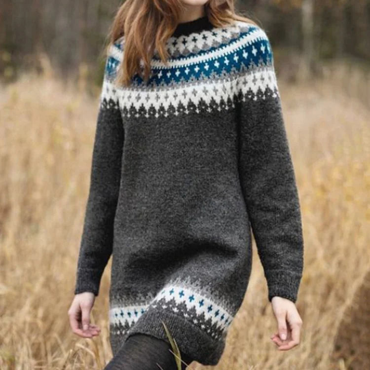 WW | Patterned Long-Sleeve Sweater