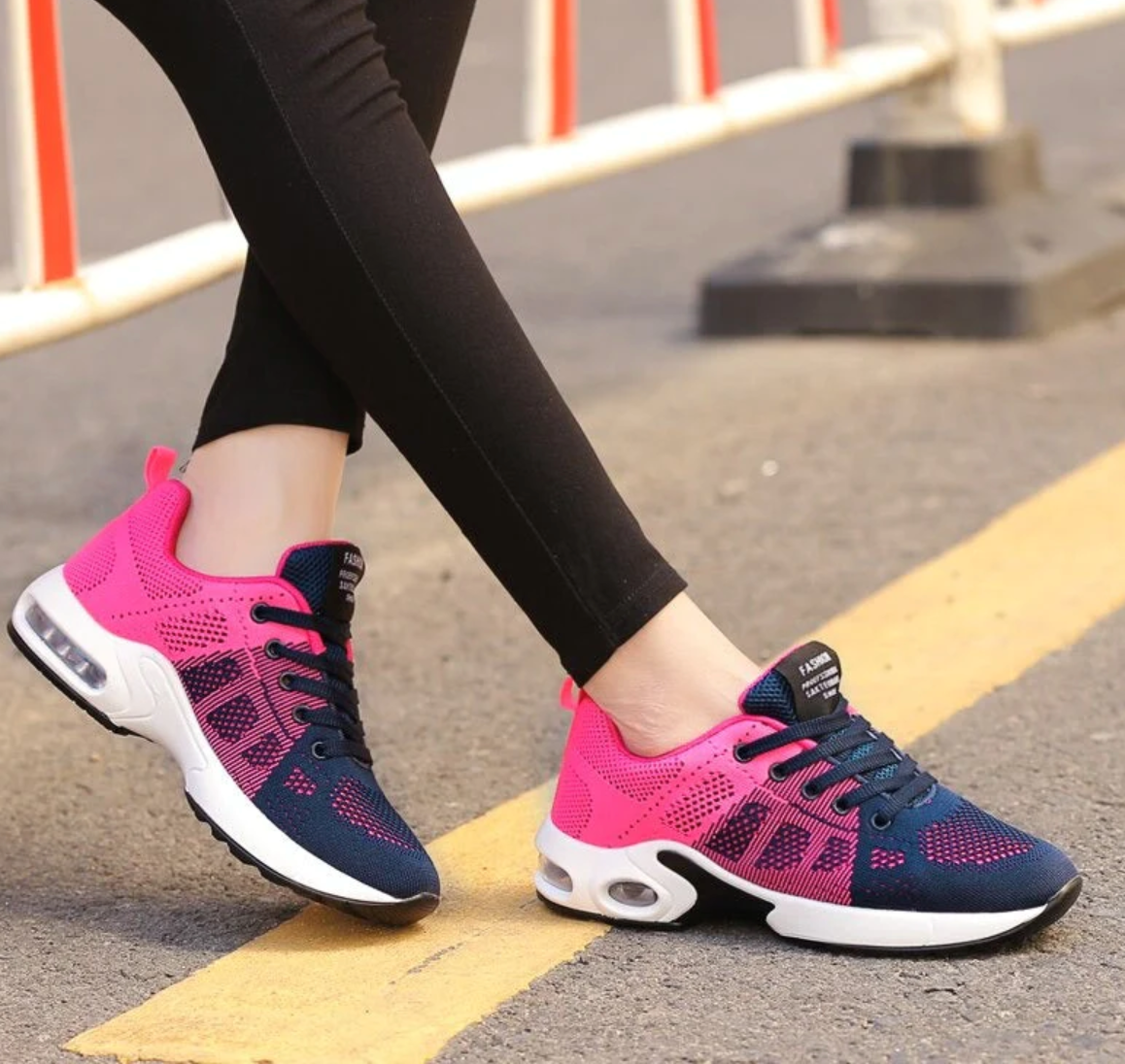 WW - Orthopädische Leichte, atmungsaktive Sport-Sneaker für Damen | Sportlicher Casual-Running-Schuh mit Air-Cushion-Sohle