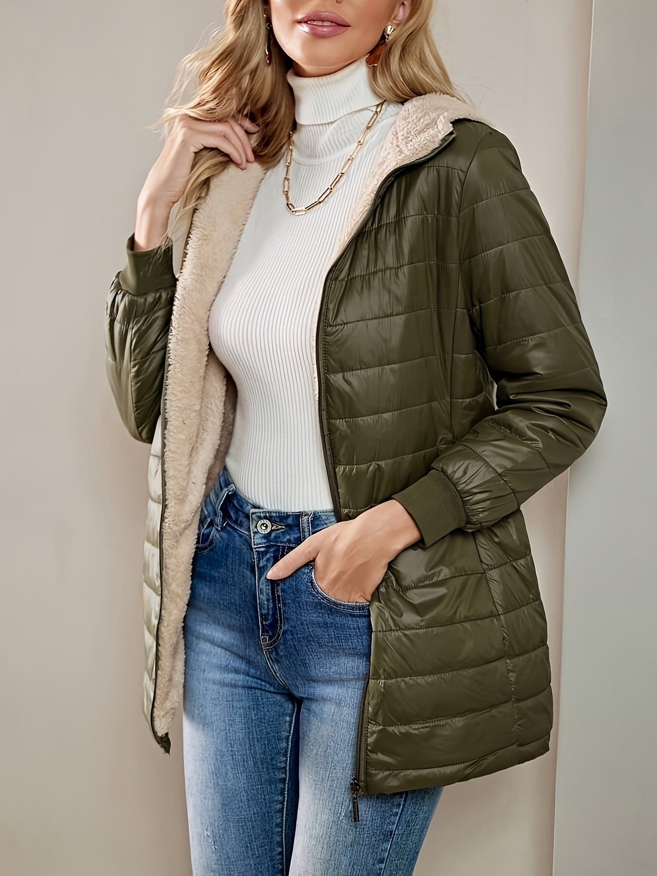 WW | Women's Long Casual Puffer Winter Jacket