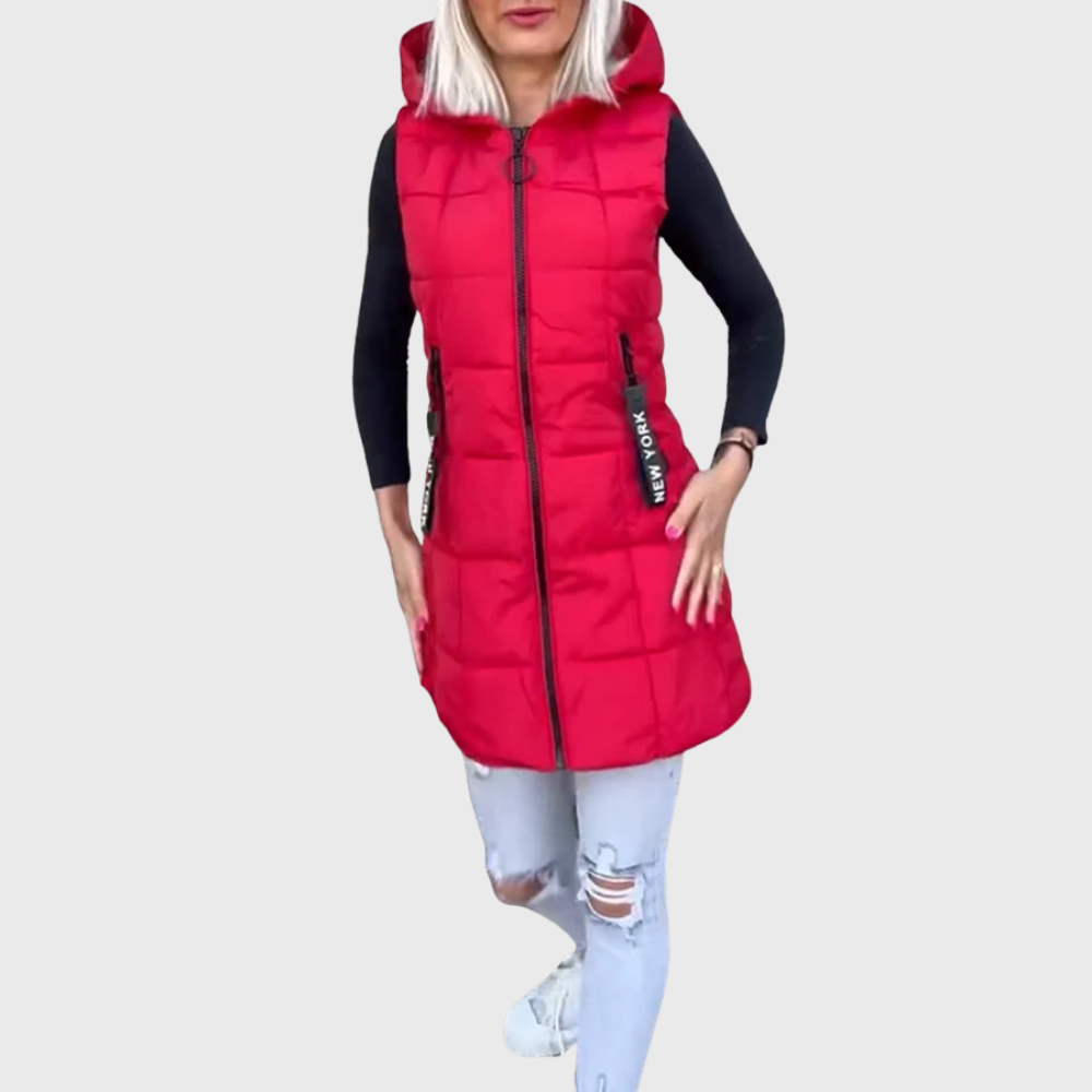 WW | Damen Ärmellose Gepolsterte Winterjacke