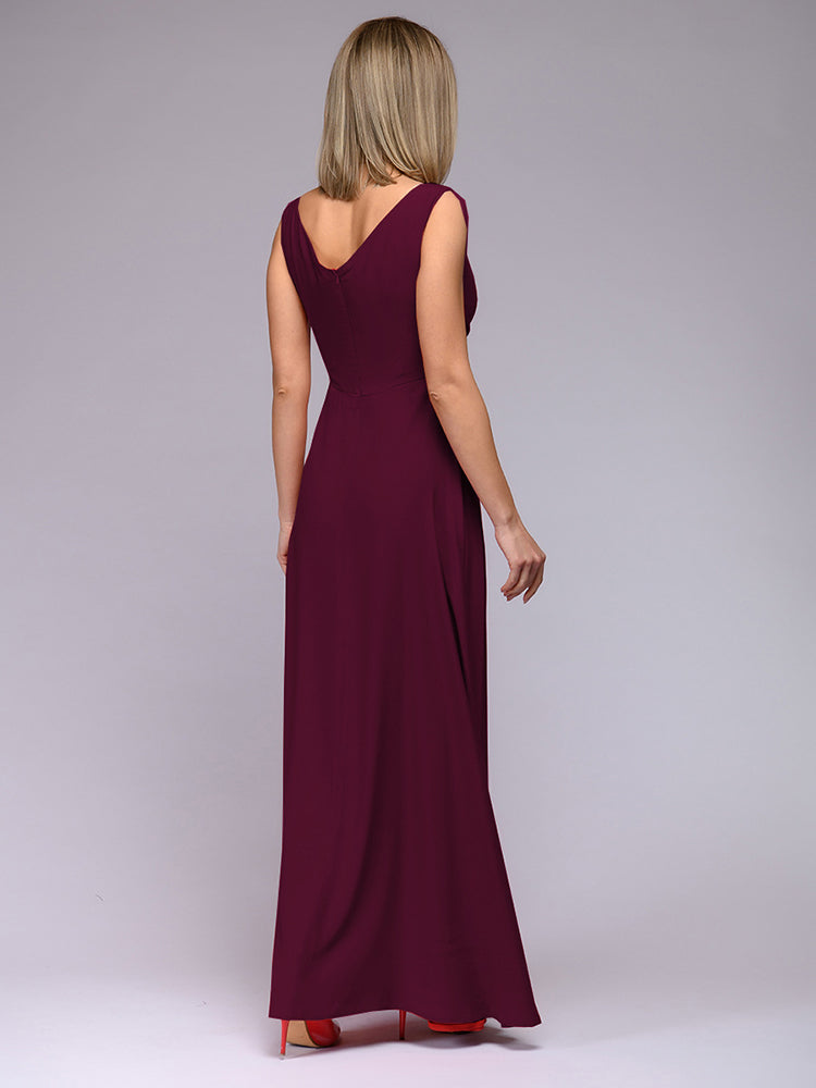 WW | Elegant Maxi Dress With Deep V-neck And Slit