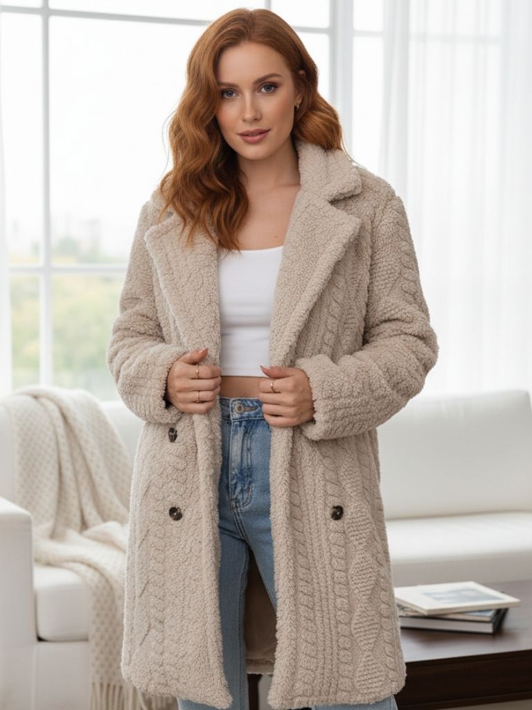 WW | Thermo-Mantel für Damen weich und glatt mit langen Ärmeln und elegant