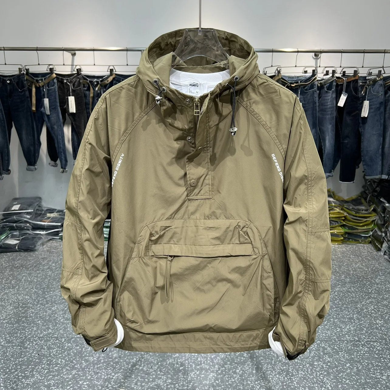 WW | Lightweight Windbreaker with Half-Zip and Pocket