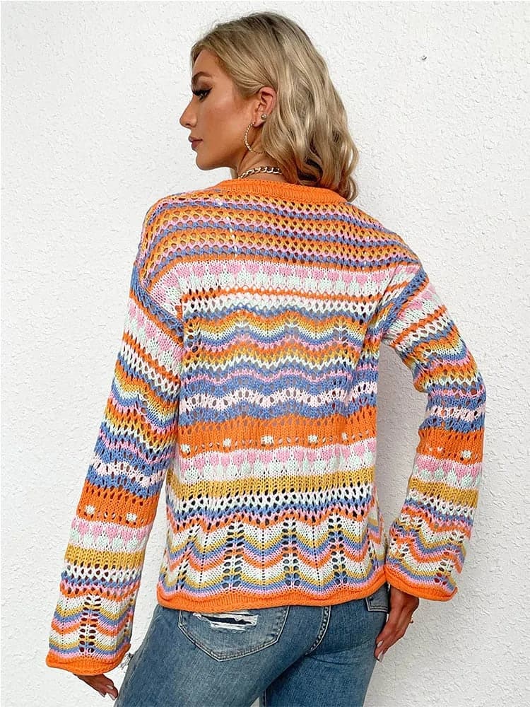 WW | Bunt Und Bequeme Frühlingsstrickjacke