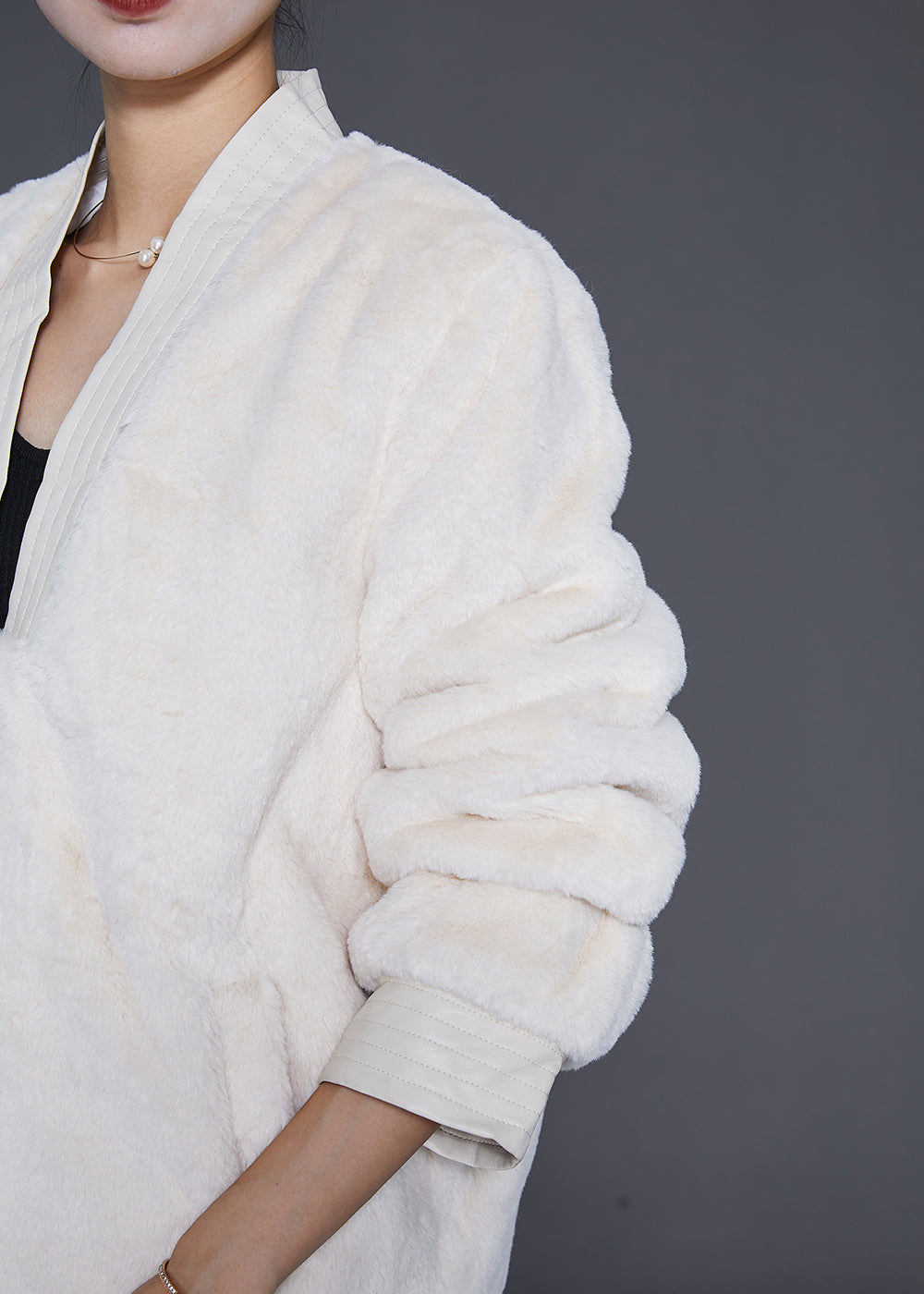 WW | Weiße Übergroße Warme Flauschige Fell Fluffy Mäntel Winter