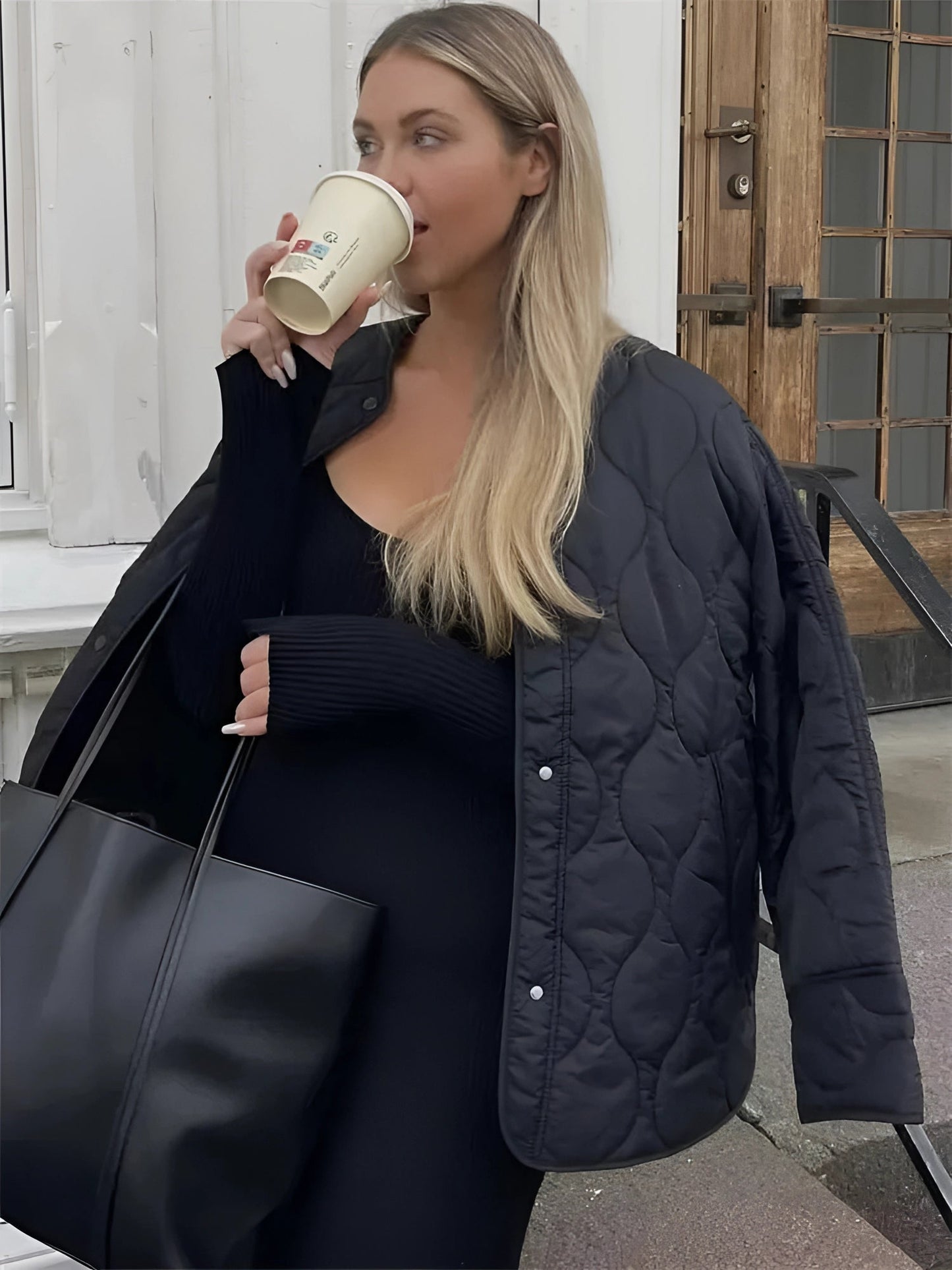 WW | Warm Rundhalsausschnitt Langärmelig Jacke
