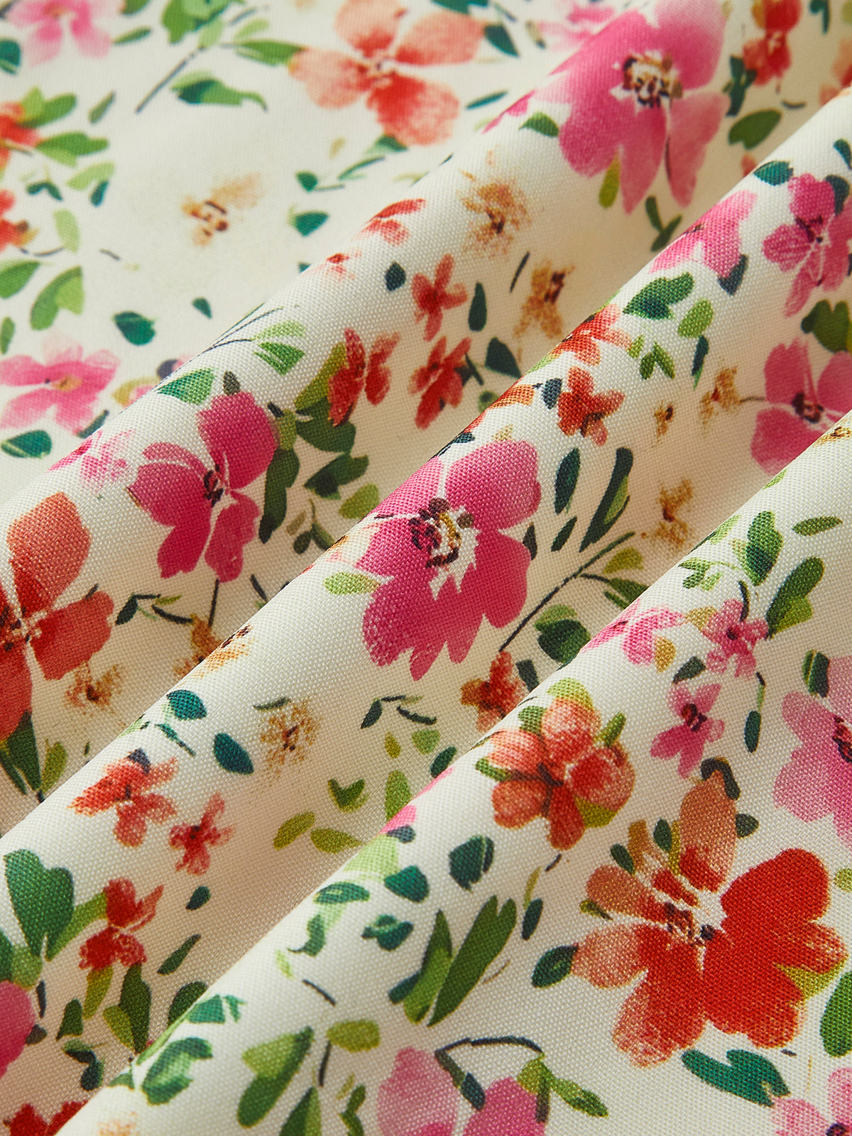 Midi dress with floral print and lace details