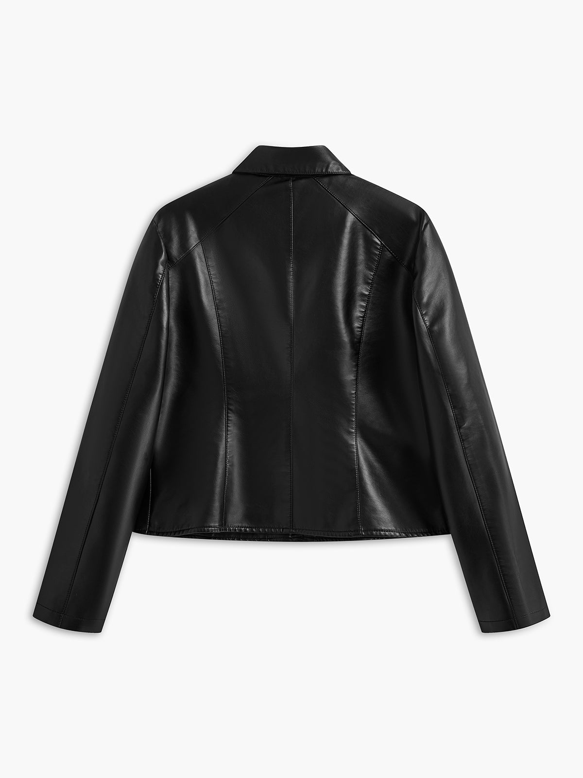 WW | Nietenknopf PU Lederjacke