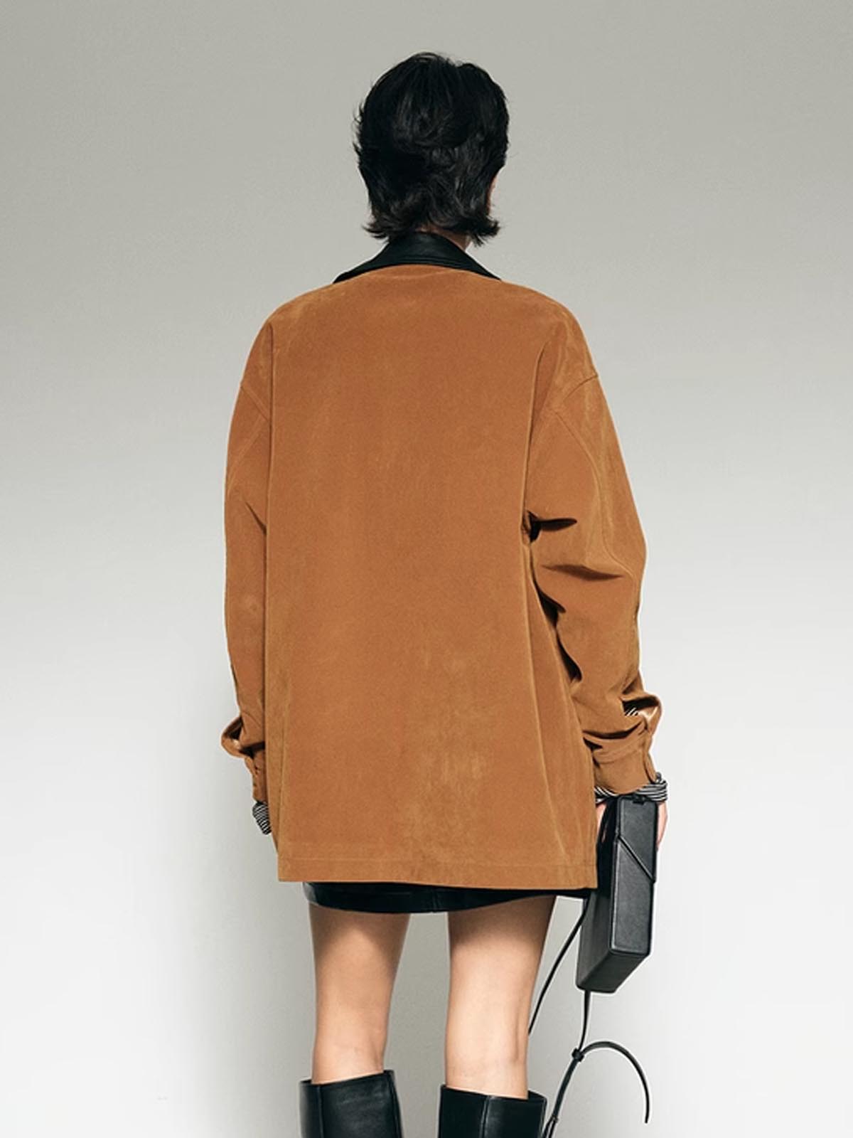 WW | Kragen Oversized Wildlederjacke