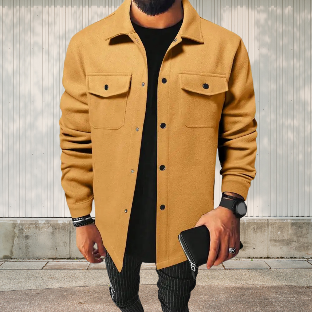WW | Men's Cotton Overshirt, Versatile and Casual