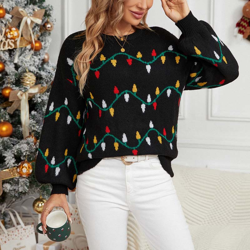 WW | Bequemer Weihnachtsstrickpullover für Winter