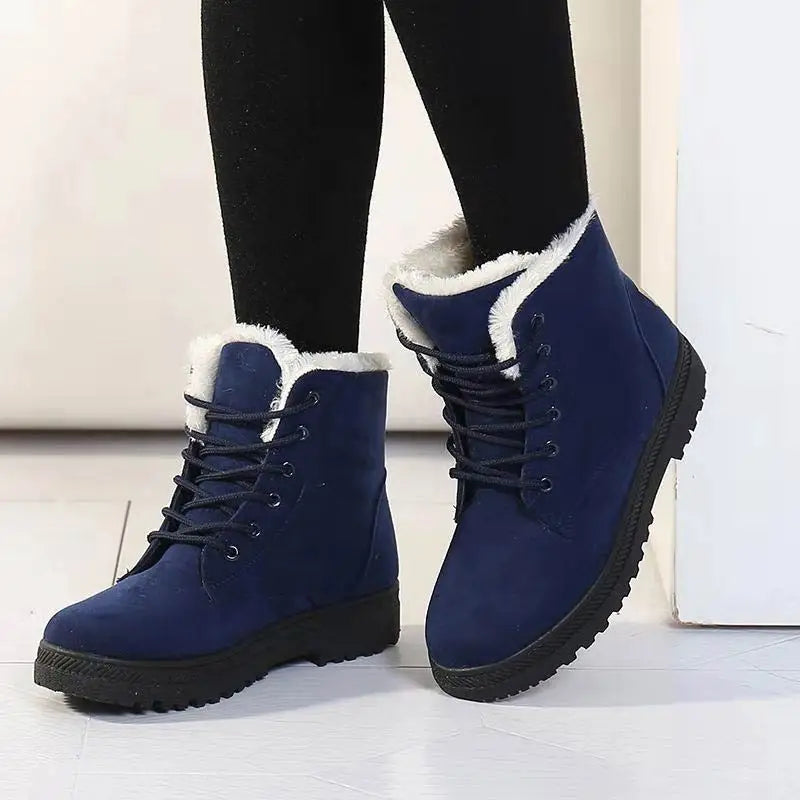 WW | Damen Winter Schnür Schnee Stiefel