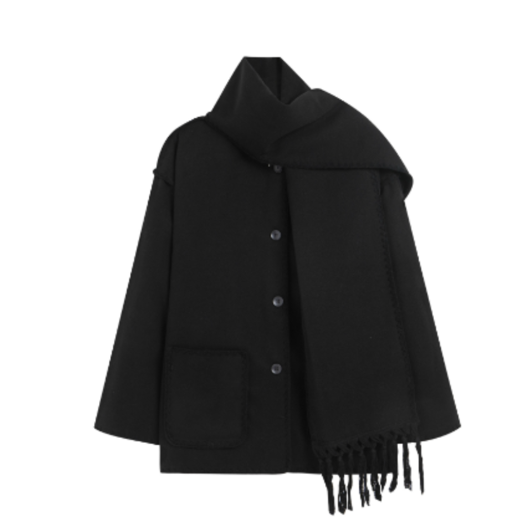 WW | Comfortable Wool Cape Jacket