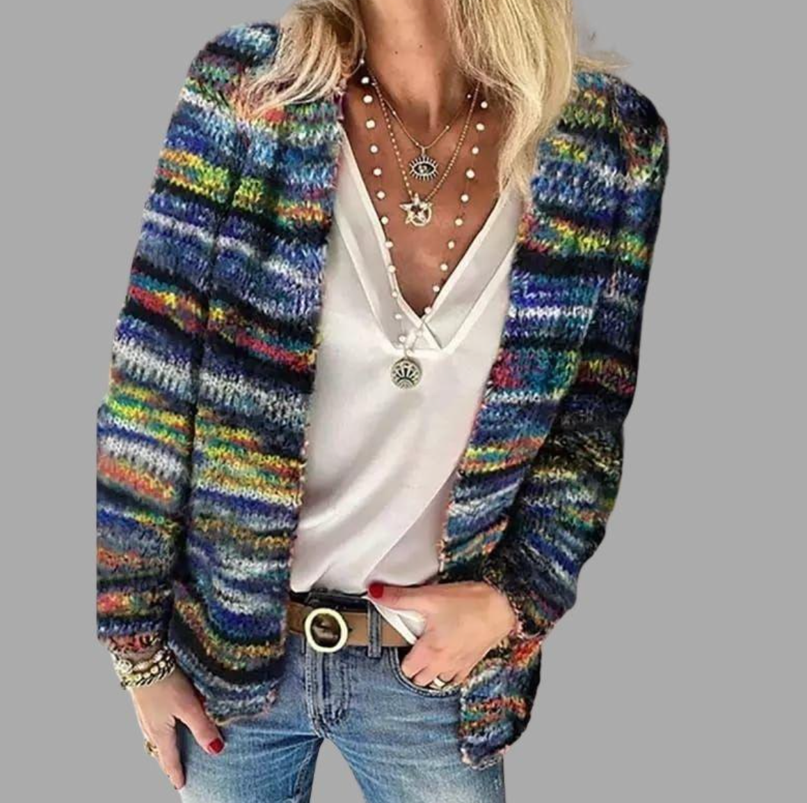 WW | elegante und farbenfrohe Strickjacke