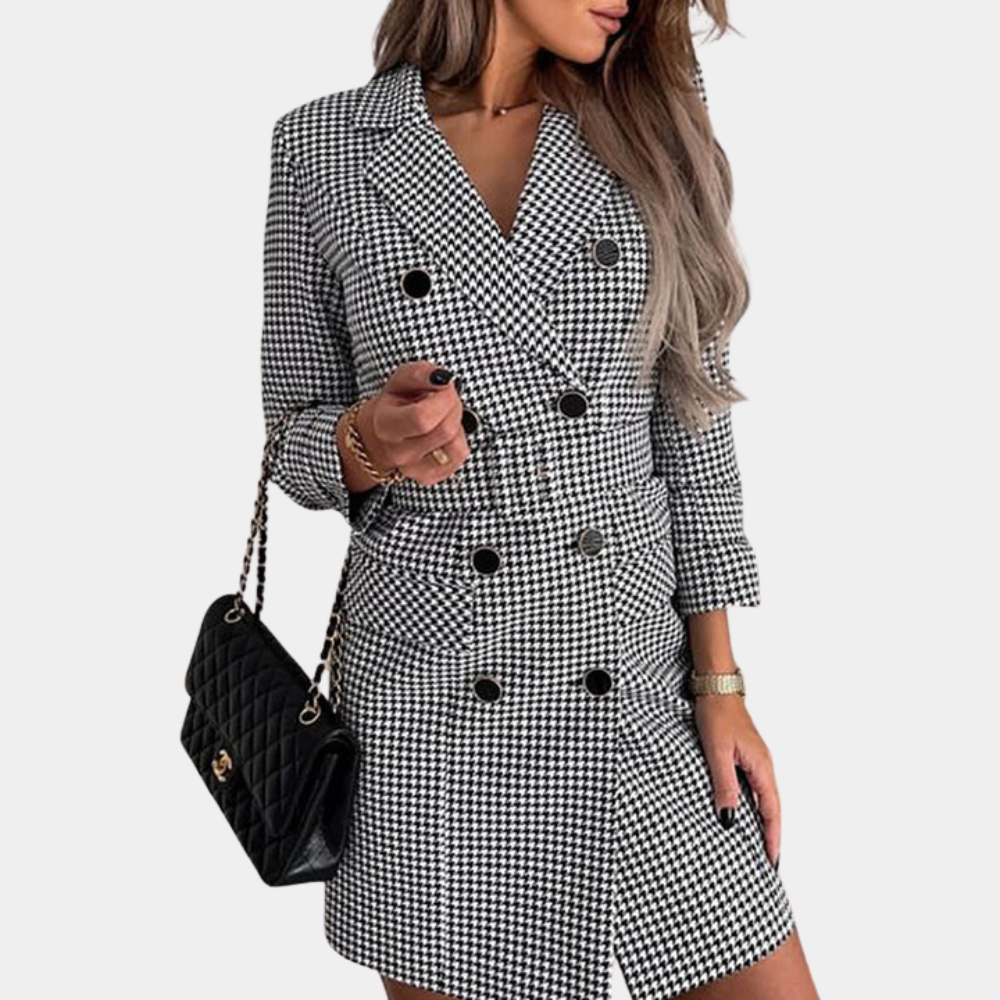 WW | Elegantes Blazer-Kleid mit Gürtel für Frauen