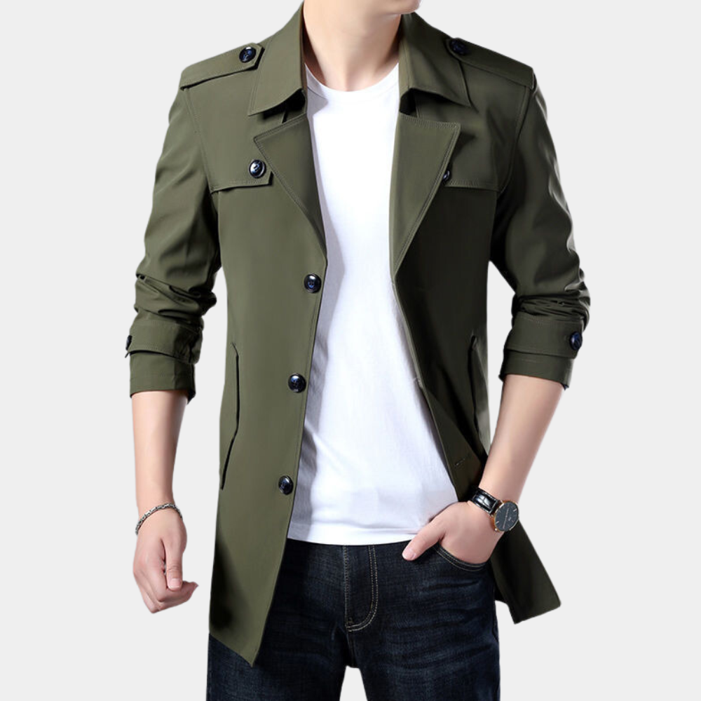 WW | Elegant Warm Trench Coat For Men With Style