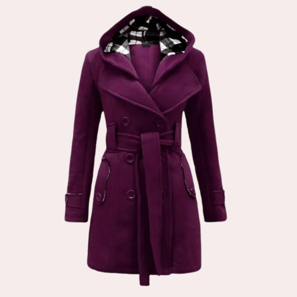 WW | Long Hooded Coat with Belt