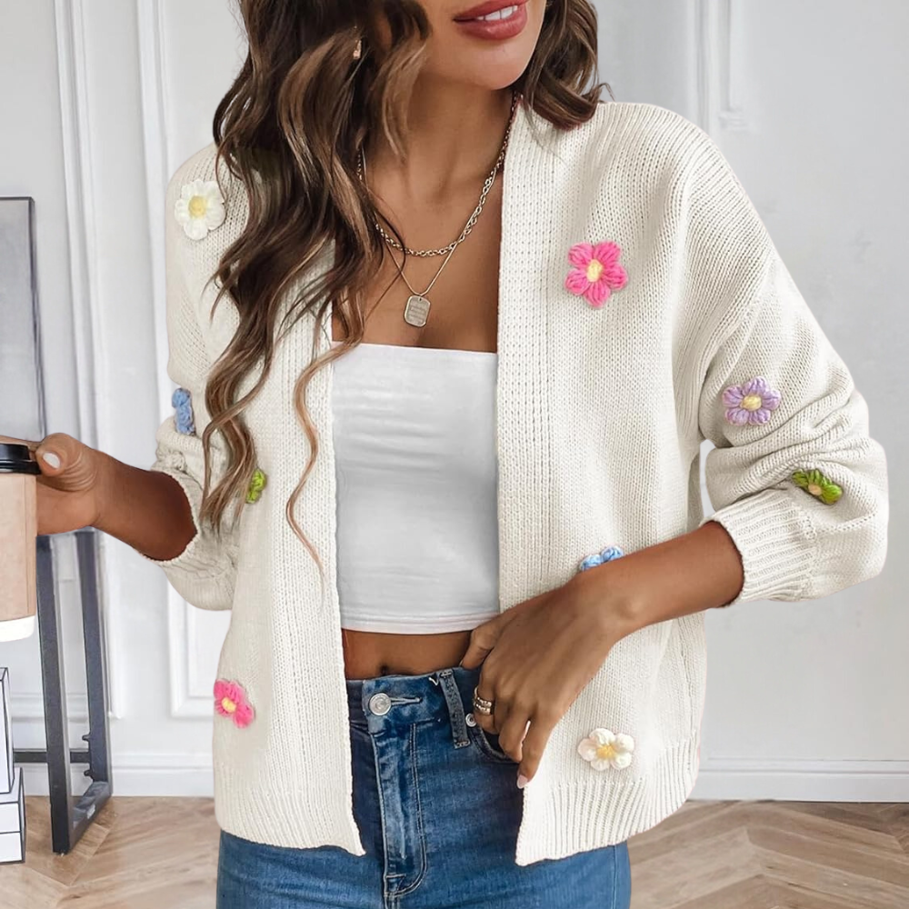 WW | Elegant Floral Pattern Cardigan