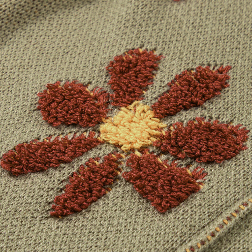 WW | Cardigan with floral embroidery Fantasy fabric Relaxation & Style