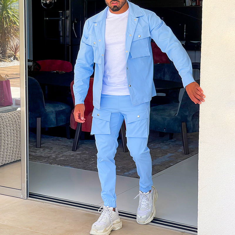 WW | Slim Fit Button-Up Two-Piece Set