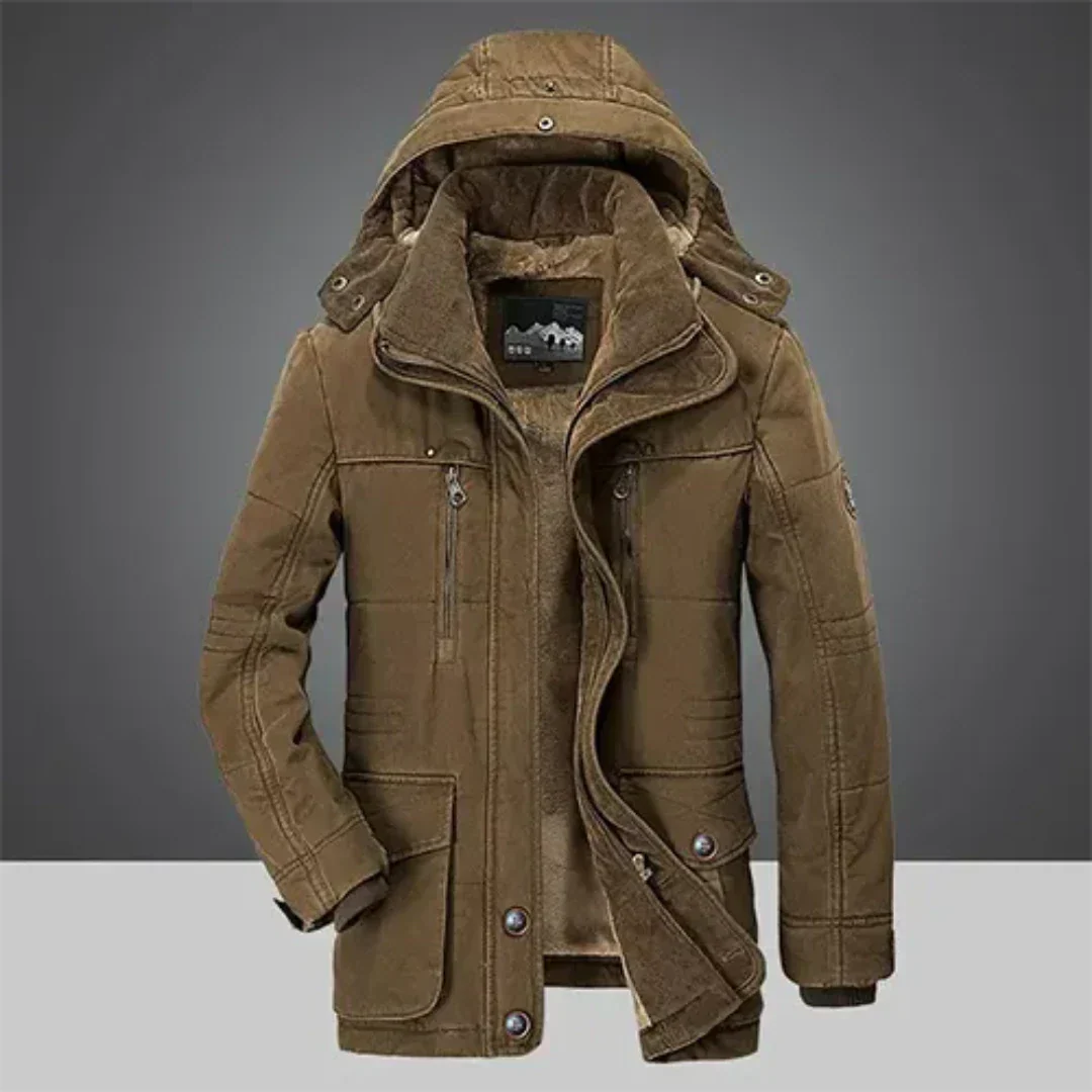 WW | Klassische Winterjacke Mit Kapuze Für Herren