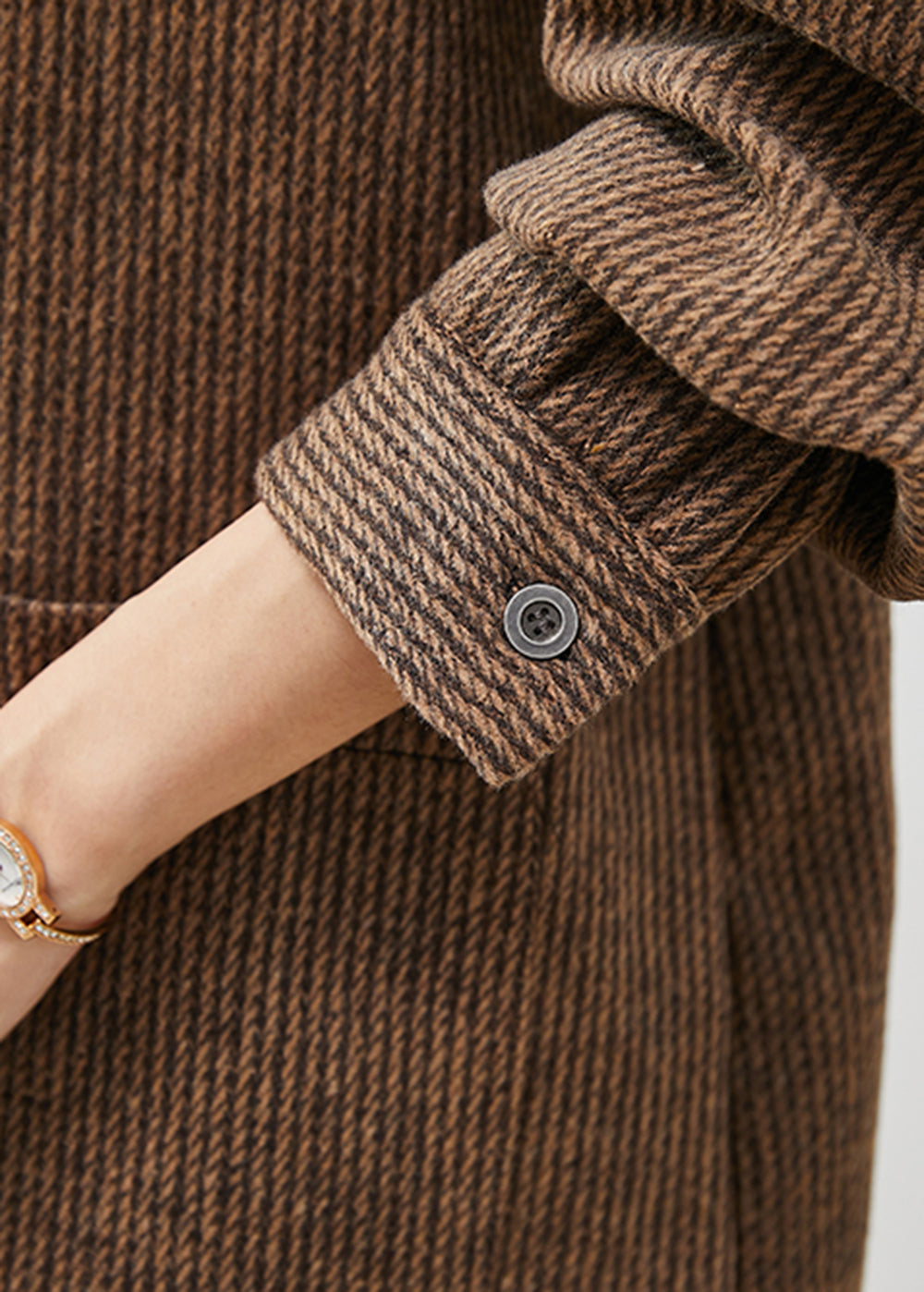 WW | Brown Chinese Button Pocket Cotton Coats