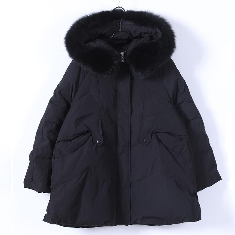 WW | grüner warmer Wintermantel Übergrößen Kleidung Parka mit Kapuze und Pelzkragen Mäntel
